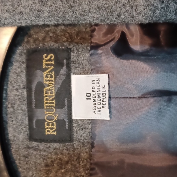 Requirements Woman's Vintage  Gray‎  Wool Blazer Jacket M - Picture 3 of 10